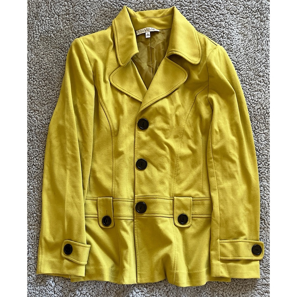 Harve Benard Women’s XL Classic Yellow Pea Coat. - Picture 1 of 5